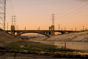 LA River during sunset