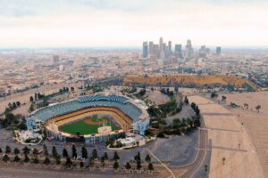 Dodger Stadium during Sunrise
