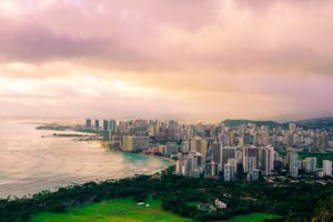 Sunset at Diamond Head Crater