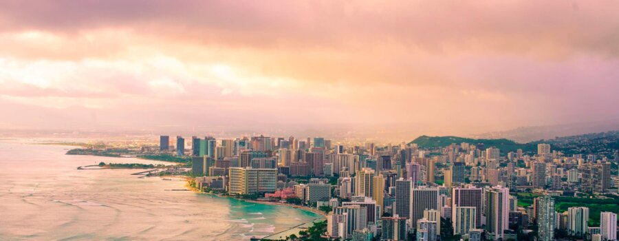 Sunset at Diamond Head Crater