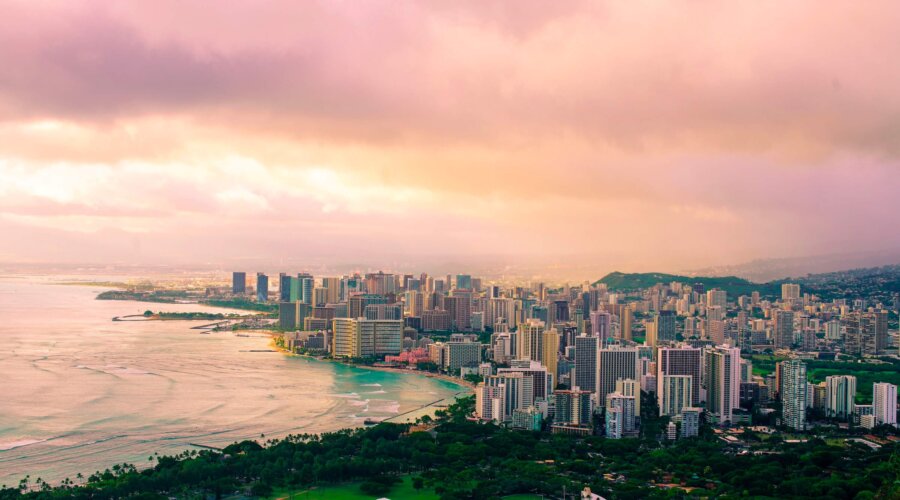 Sunset at Diamond Head Crater